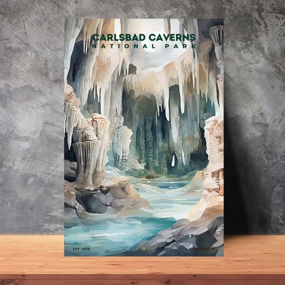 Carlsbad Caverns National Park Poster, Travel Art, Office Poster, Home Decor | S8 - image2